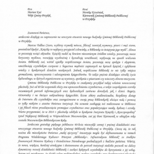 List gratulacyjny - Marszałek Adam Struzik